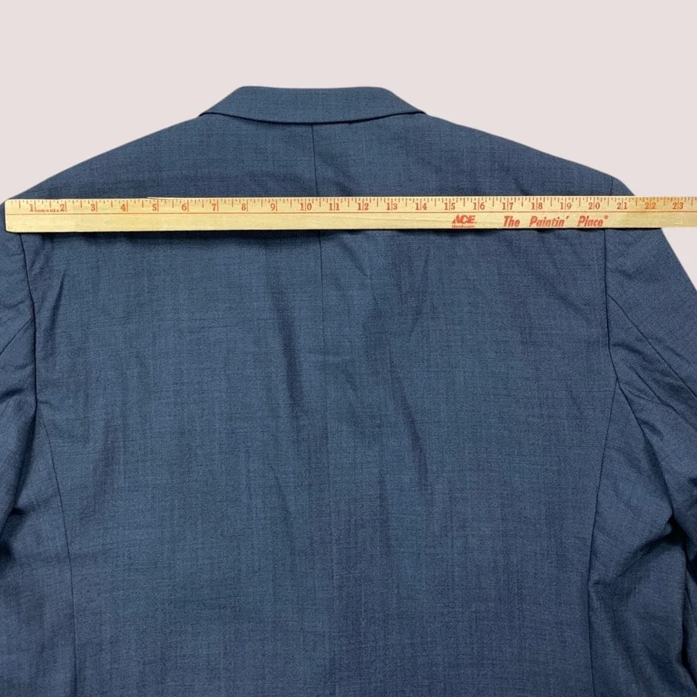 Joseph Abboud JOE Sport Coat Blazer 50L Blue Super 120s Wool Slim Fit 2 Button
